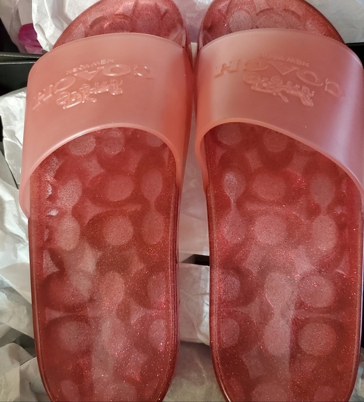 💥Final $🍎Coach Ulyssa Jelly Water Resistant Pool Slides - Picture 1 of 12
